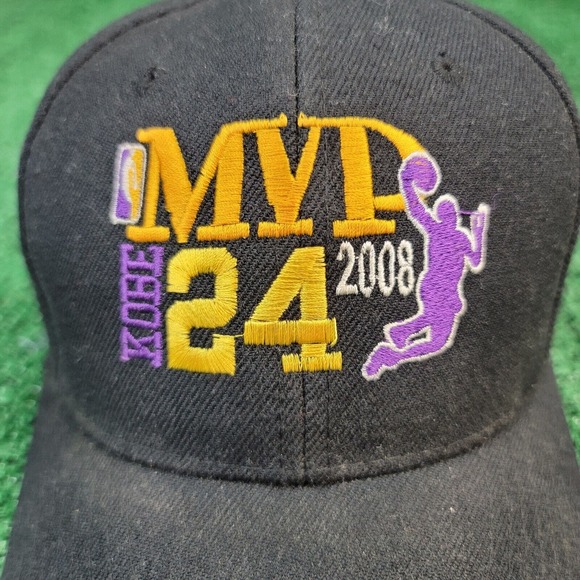 Kobe Bryant #24 2008 NBA MVP Hat Adjustable Black LA Lakers Cap One Size - Picture 3 of 10